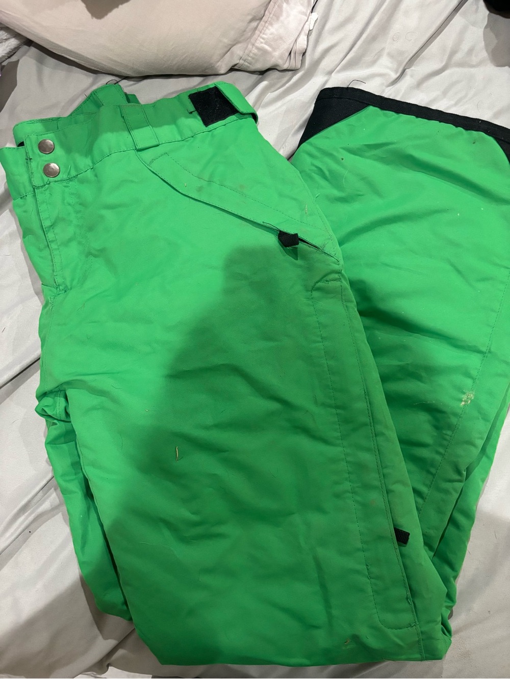 Green Snow/Ski Pants - Water-Resistant Insulated Shell